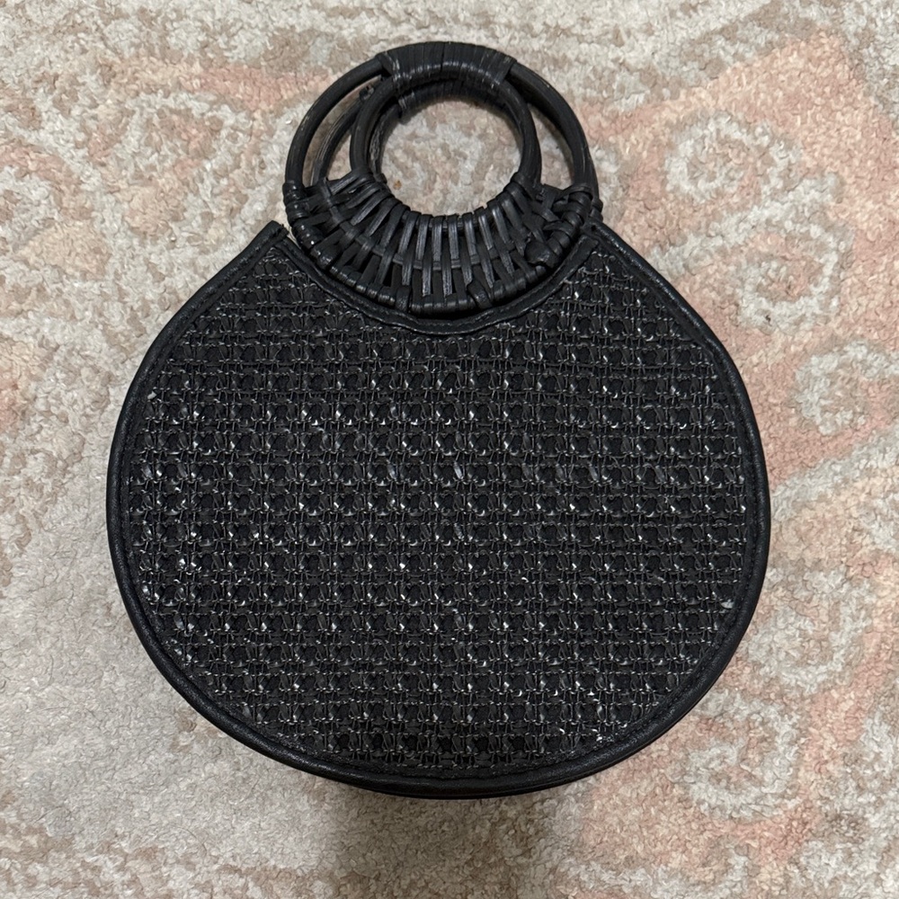 Anthropologie Woven Women's Leather Bag w/ detachable strap